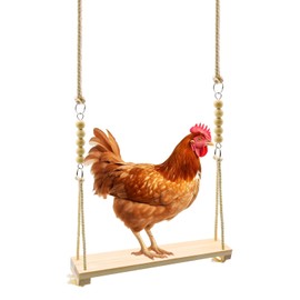 YonYeHong Swing Toys Xilófono, 2 Piezas De Juguetes De Pollo para Correr Aves De Corral, Gallo, Gallinas, Pollitos, Loros (Amarillo,1 Pieza de Columpio de Pollo)