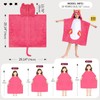 OLAOLA Pink Cat Hooded Kids Beach Towels for 3-12 Years