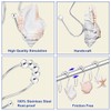 Shower Curtain Hooks Rings, 12PCS Anti Rust Seashell Decorative Double