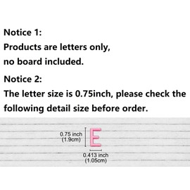 G GAMIT Felt Letter Board Letters Sets - Pre-cut 340pcs 3/4 Inch(0.75") Pink Letters with Canvas Bag(No Board Included)