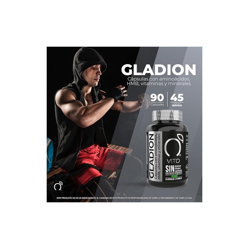 GLADION Precursor Aminoácidos HMB Vitaminas y Minerales - 90 Cápsulas