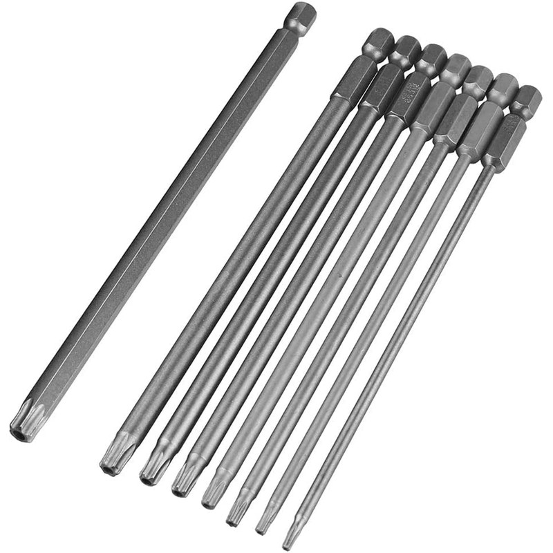 Bestgle 8 Pcs Long Torx Screwdriver Bit Set 1/4 Inch
