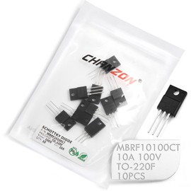 (Pack of 10 Pieces) Chanzon MBRF10100CT Schottky Barrier Rectifier Diodes 10A 100V TO-220F (ITO-220AB) 10 Amp 100 Volt
