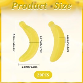 CRASPIRE 20Pcs Banana Party Decorations Artificial Bananas Mini Small Imitation Realistic Lifelike Simulation Foam Yellow Fruit Decoration for Christmas Wedding Pretending Props Home Accessories