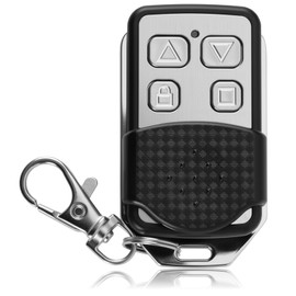 Remote Control for Roller Shutters and Garage Doors 433MHz, Universal Automatic Gate Remote Control, Wireless Garage Door Opener Cloning Key Fob with 4 Buttons