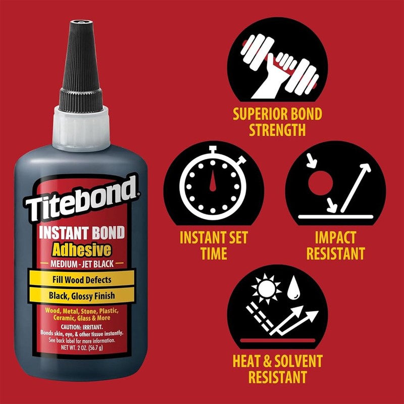 Titebond Instant Bond Medium Adhesive, Home Repair, Woodworking, Crafts, Pen
