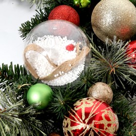 Kranich Pack of 20 Acrylic Christmas Baubles DIY Baubles 5 cm / 8 cm / 10 cm