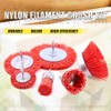 Pvczool 6Pcs Nylon Filament Abrasive Wire Brush Wheel & Cup