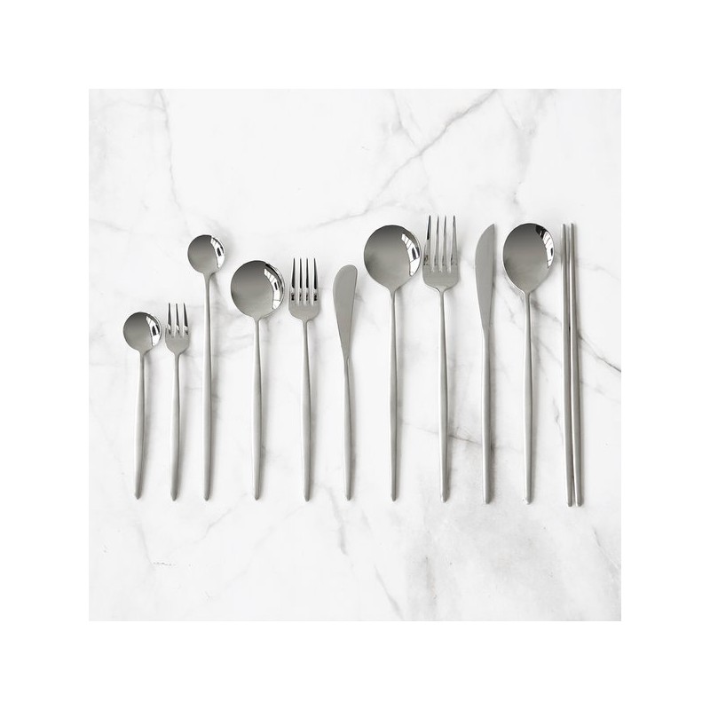 (Surfinia) Surfinia More Silver Teaspoon & Tea Fork 2-Piece Set