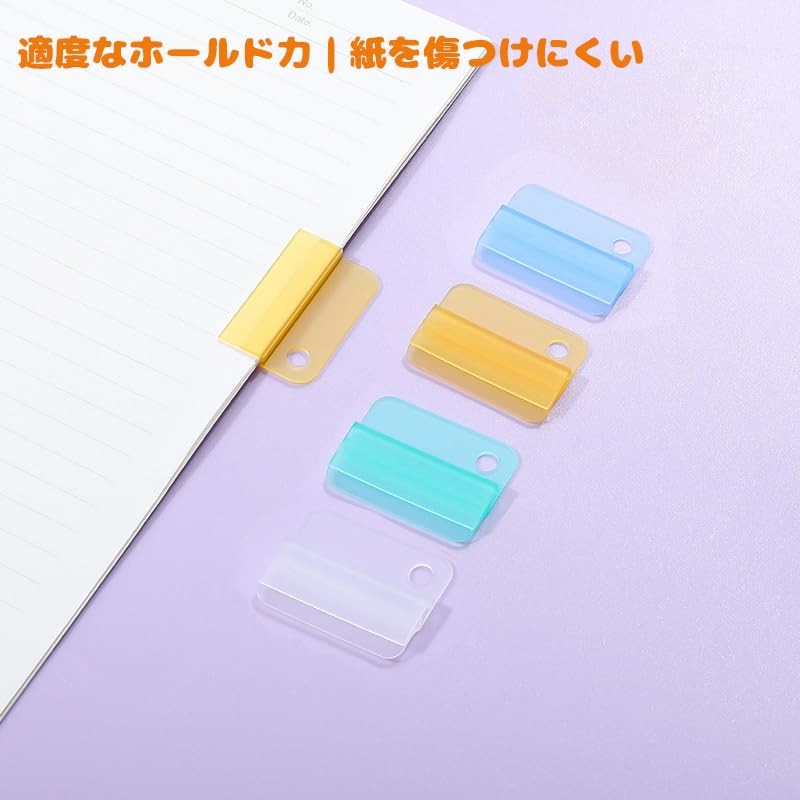LOHUANIXIX Index Clips, 4 Colors, Set of 12 Memo Clips,