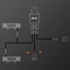 RIGIDON Waterproof Wiring Harness Cable Set Relay Adapter for Car