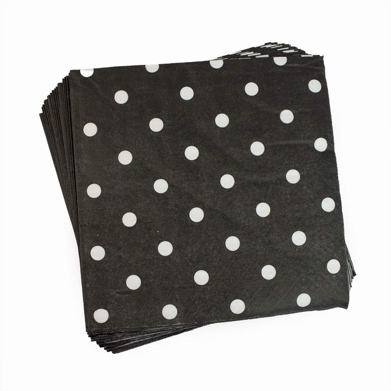 youmewell desechables negro servilletas de papel de fiesta 60 unidades, Negro