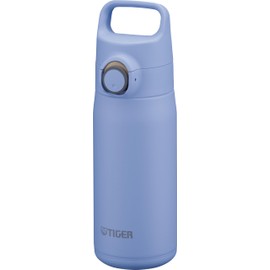 Tiger Thermos MTA-J050AH Water Bottle, 0.1 qt (0.5 L) with Handle, Easy to Open One-Touch Vacuum Insulated Stainless Steel Bottle, Sports Drink, Direct Drink, Hot and Cold Protection, Morfila Blue