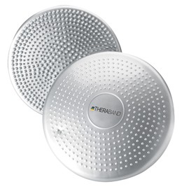 THERABAND Stability Disc, 13-Inch Silver, Latex-Free, Pre-Inflated Balance Cushion for Core Strength, Wobble Seat for Posture & Active Sitting, Wobble Disc for Office Chair or Rehab