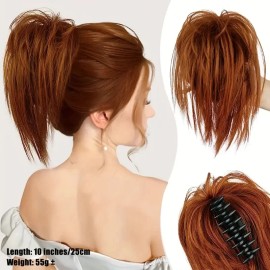 Easy Wear Messy Bun Hair Piece Natural Wavy Claw Clip in Hair Buns Women Chignon Synthetic Hair Bun Extensions Effortless Stylescolor: #232