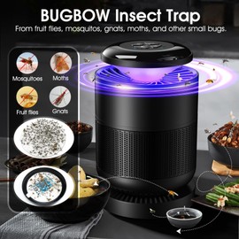 Fruit Fly Trap for Indoors, Fly Trap Indoor with Remote Control, Gnat Traps for House Indoor Mosquito Trap Fly Catcher Indoor with Suction, Bug Light and Sticky Boards (Grey)