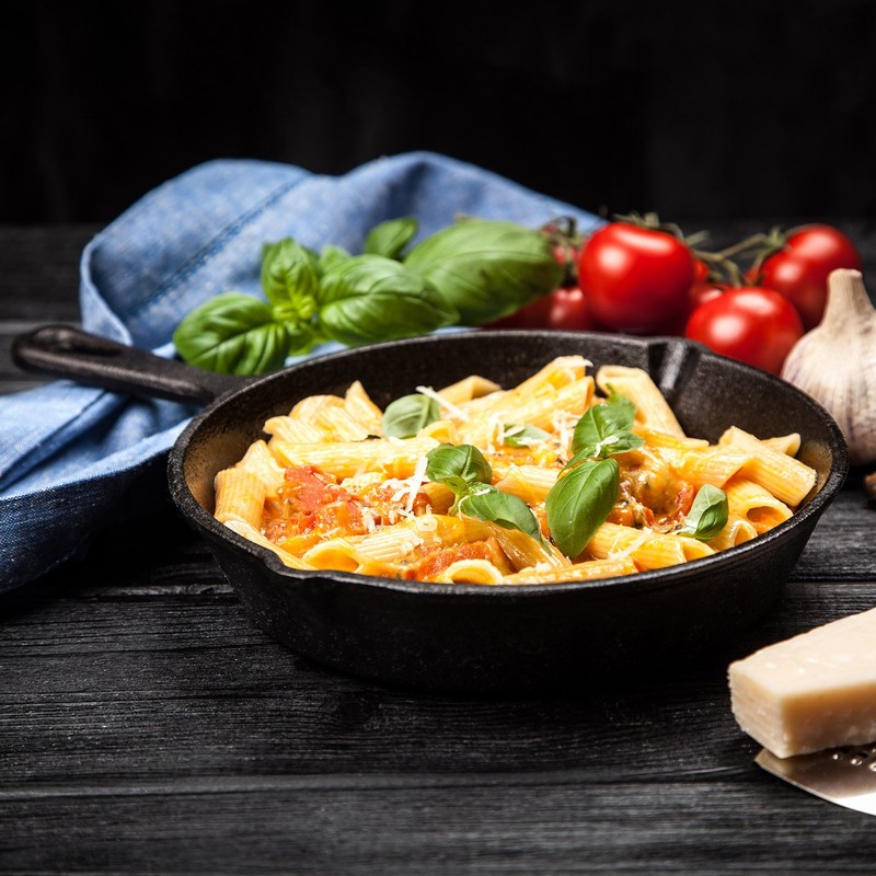Simple Chef Cast Iron Skillet 3-Piece Set - 12", 10",