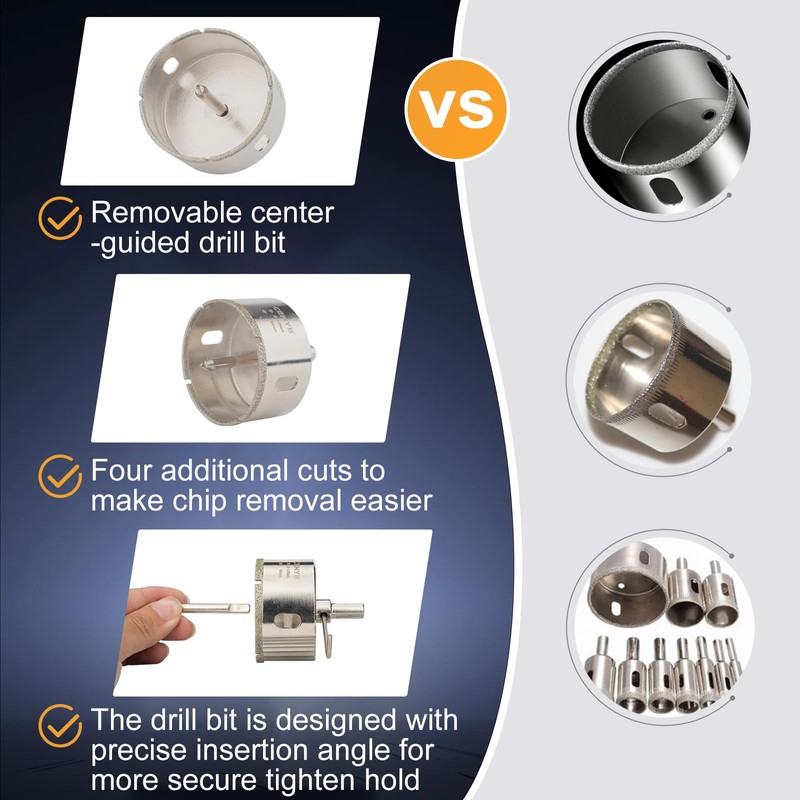 3-1/2inch | 89mm Diamond Hole Saw with Center Drill bit