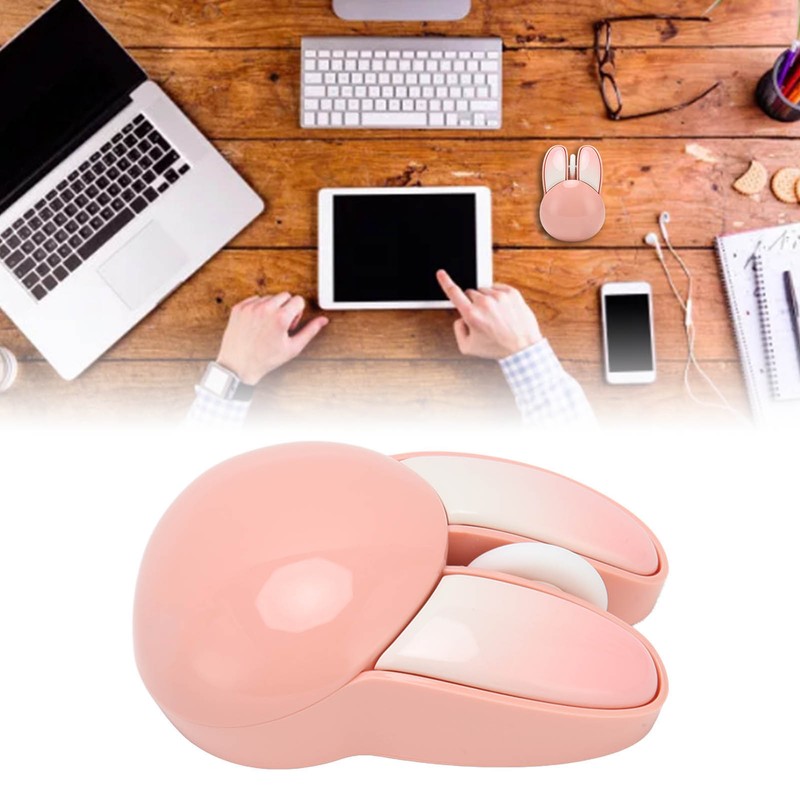 Cute Rabbit Wireless Mouse 2.4G Adjustable DPI Sensitivity 33ft Effective
