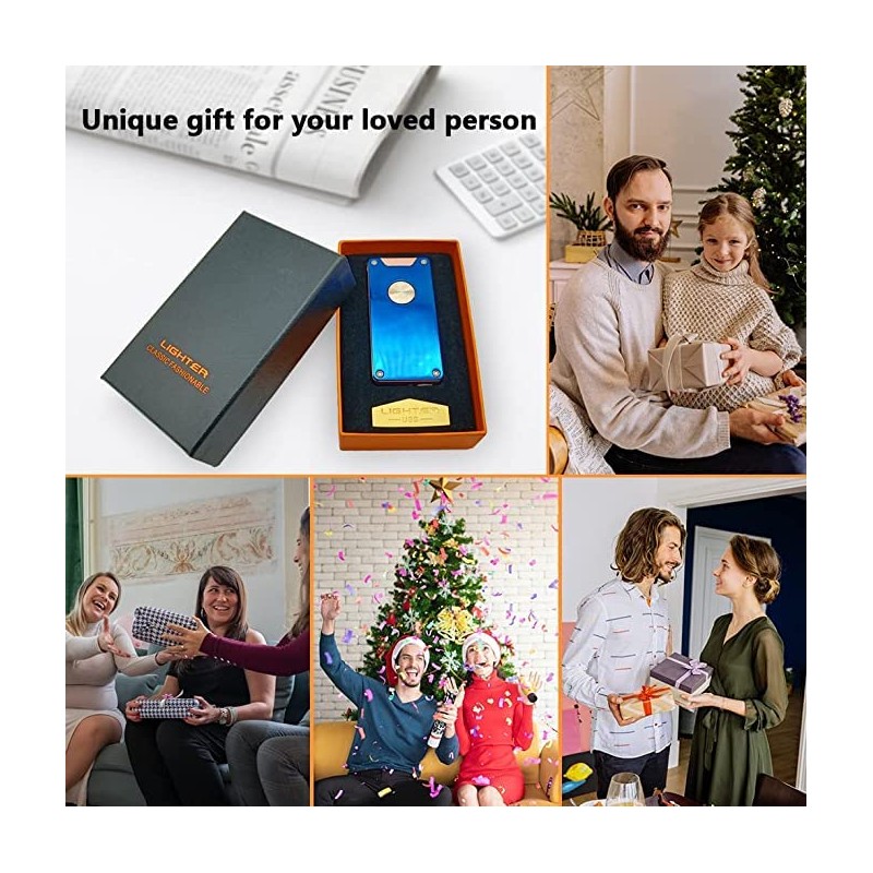 RSBYE Electric Lighter,Dual Arc Plasma Lighter with LED Battery Indicator,