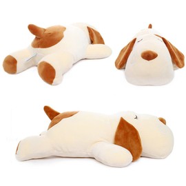 ERDAO Dog Plush Pillow, Soft Dog Stuffed Animals Toy Dog Plushie Body Pillow Gifts for Kids Girls Boys (Brown, 21.6 inch)