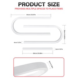 EBANKU 6PCS U Shape Nail Polish Racks Heavy Duty Nail Shelfs for Wall Nail Polish Display Rack Cosmetic Display Cases Nail Polish Organizer Wall Shelf for Home Spa Nail Salon(White)