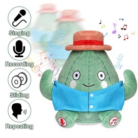 Emoin Cactus Movable toy,Talking Singing Toy,Dancing Toys,Repeats & Recording What You Say,Cute toy - Specification: Cow