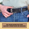 DANIEL'S ARTPLANET Western Belt for Men 1.5” Wide Full Grain