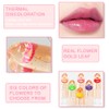 BINGBRUSH 6 Pcs Crystal Flower Jelly Color Changing Lipstick,Long Lasting