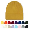 AGLIFEFY Winter Beanie Acrylic Knit Cuffed Plain Hats Skull Cap