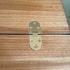 dophee 2Pcs Round Edge 180 Degrees Solid Brass Butler Tray