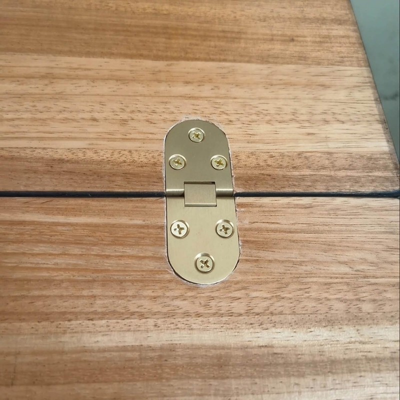dophee 2Pcs Round Edge 180 Degrees Solid Brass Butler Tray