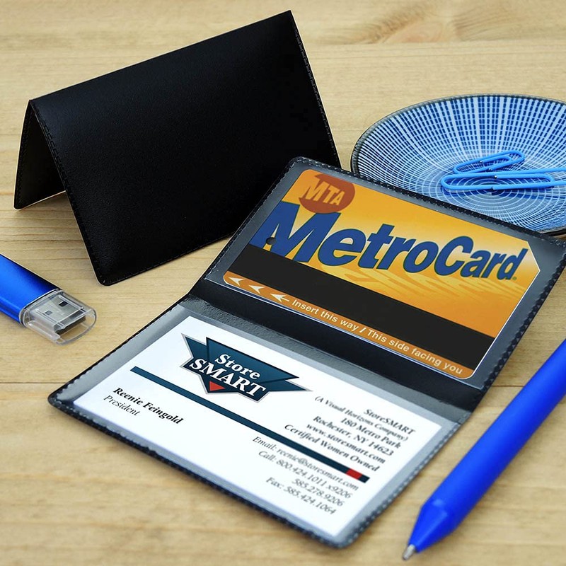 STORE SMART Folding Business Card Holders Rainbow 32-Pack - Each