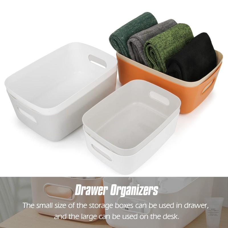 Spesh Pack of 6 Plastic Storage Boxes for Kitchen, Children's