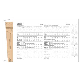 McCall's M8534H5 Misses' Flare Leg Knit Jumpsuits Sewing Pattern Packet, Design Code M8534, Sizes 6-8-10-12-14