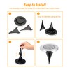 ODEETRONIC Solar Ground Lights, 12 Pack 8 LED Solar Disk