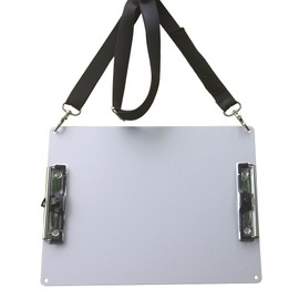 Banjiang Metal Double Clips Clipboard for Working While Walking with Shoulder Straps,A4/Letter 8.5 "X11 Aluminum Clipboard with Pen Holder