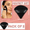 2 Pack Triangle Makeup Puffs – Reusable Soft Velour Powder