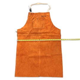 Antra Welding Work Apron, Heavy Duty Split Cowhide Leather, UV/IR, Spatter, Flame and Heat Resistant with Full Chest Leg coverage Multiple use Oven Grill Fireplace Furnace Stove Pot Holder BBQ