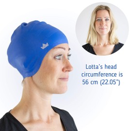 The Friendly Swede Silikon Badekappen für Lange Haare - Stretch Schwimmkappen für Damen, Herren, Kinder (2-er Set) (Rosa/Lila)