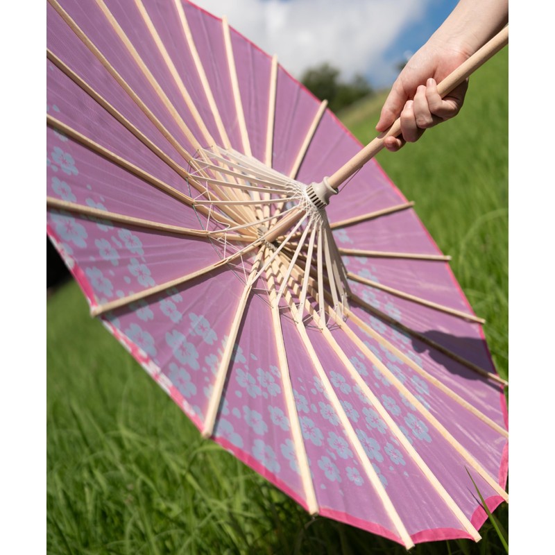 Cherry Blossom Parasol | 32" Japanese Umbrella for Weddings &
