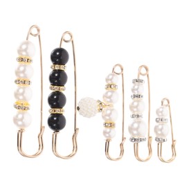 Beavorty 5pcs Stylish Pearl Brooch Pins Set for Women Chic Sweater Safety Pins and Shawl Brooches Elegant Accessories for Fashionable Outfits