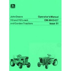 John Deere 110 112 Lawn Tractor Operators Manual JD