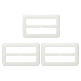 PATIKIL 1.5x2.4" Resin Scarf Ring Clip, 20Pcs Rectangle Scarf Ring Buckles for Woman Silk Scarf, Loose T-shirt, Decoration, White