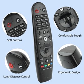 AN-MR600 New IR Remote Control Compatible with LG OLED TV 43UF770T 49UF770T 55UF850T 60UF770V 65UF770T 70UF770V 79UF950T 32LF652V 42LF652V 49LF630V 55EG960T 65EG960T (NO Voice Magic Pointer Function)