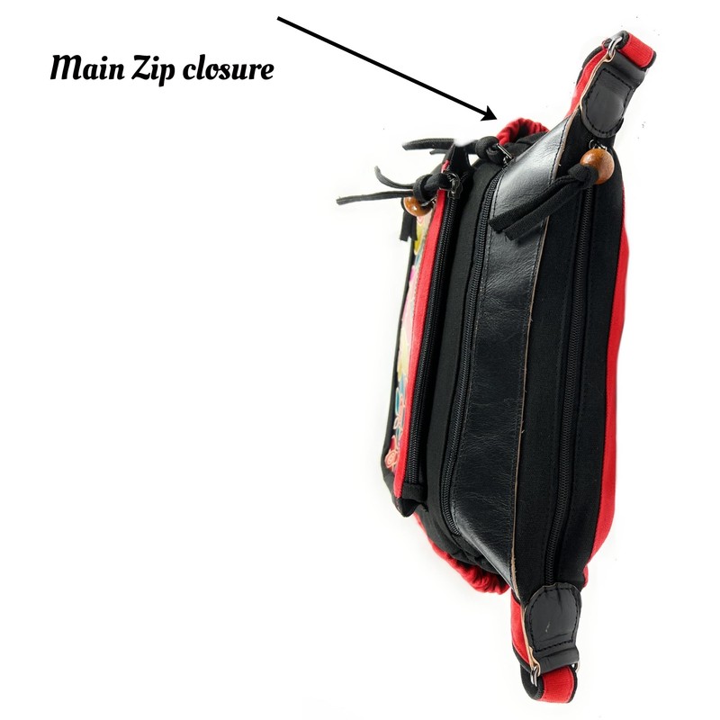 Masha Bag Indian Cotton and Leather Shoulder Bag for Women