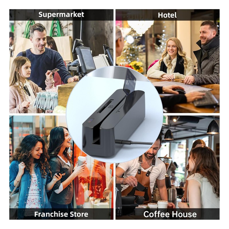 Symcode Multi-Function Magnetic Card Reader,Credit Card Reader,Memory chip Card Reader