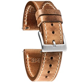 torbollo 20mm Watch Bands for Men, Horween Leather Watch Strap, High-end Quick Release Handmade Watch Strap Soft Vintage Replacement