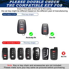 Xotic Tech 2X Green TPU Full Seal Protect 4-Button Keyless Entry Anti-dust Key Fob Shell Cover Holder Compatible with Toyota Camry RAV4 C-HR Avalon Corolla Highlander Kluger Prius Prime PHV 86 / GT86