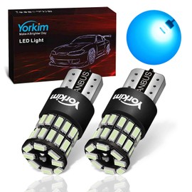Yorkim 194 LED Bulb Ice Blue Error Free T10 168 LED Bulbs for Interior Light Door Trunk License Plate Lights 192 2825 W5W led Replacement Bulbs for 12V Car, Pack of 2